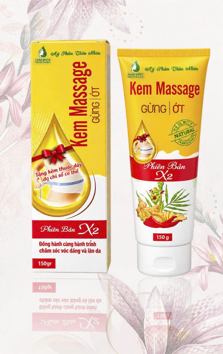 Kem massage gừng, ớt phiên bản x2